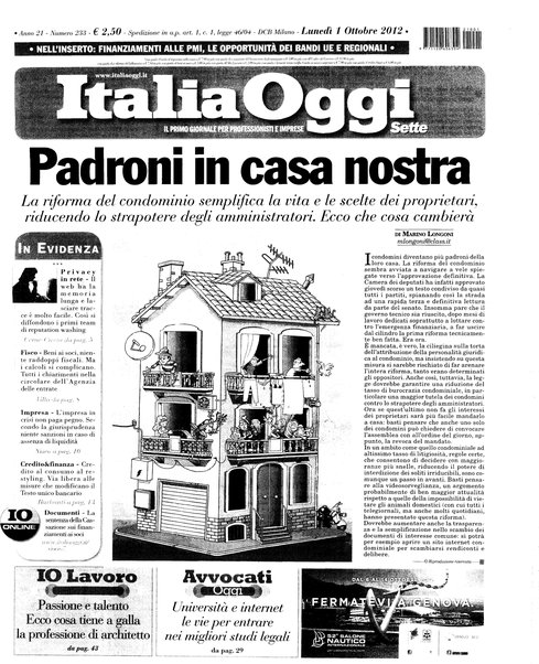 Italia oggi : quotidiano di economia finanza e politica